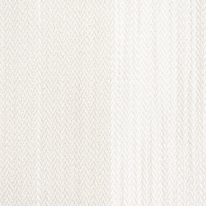 Cream woven fabric texture with subtle vertical stripes; cotton/linen blend suitable for upholstery.