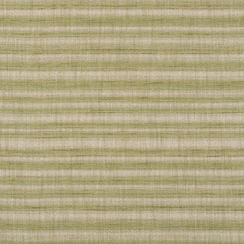 Olive and cream striped woven fabric with subtle texture; ideal upholstery or drapery material.
