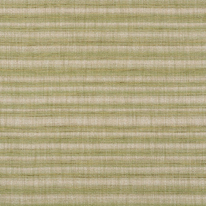 Olive and cream striped woven fabric with subtle texture; ideal upholstery or drapery material.