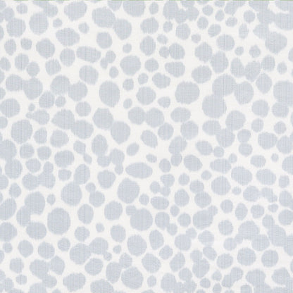 Light gray irregular dot pattern on white background; speckled, soft-spotted textile or wallpaper design.