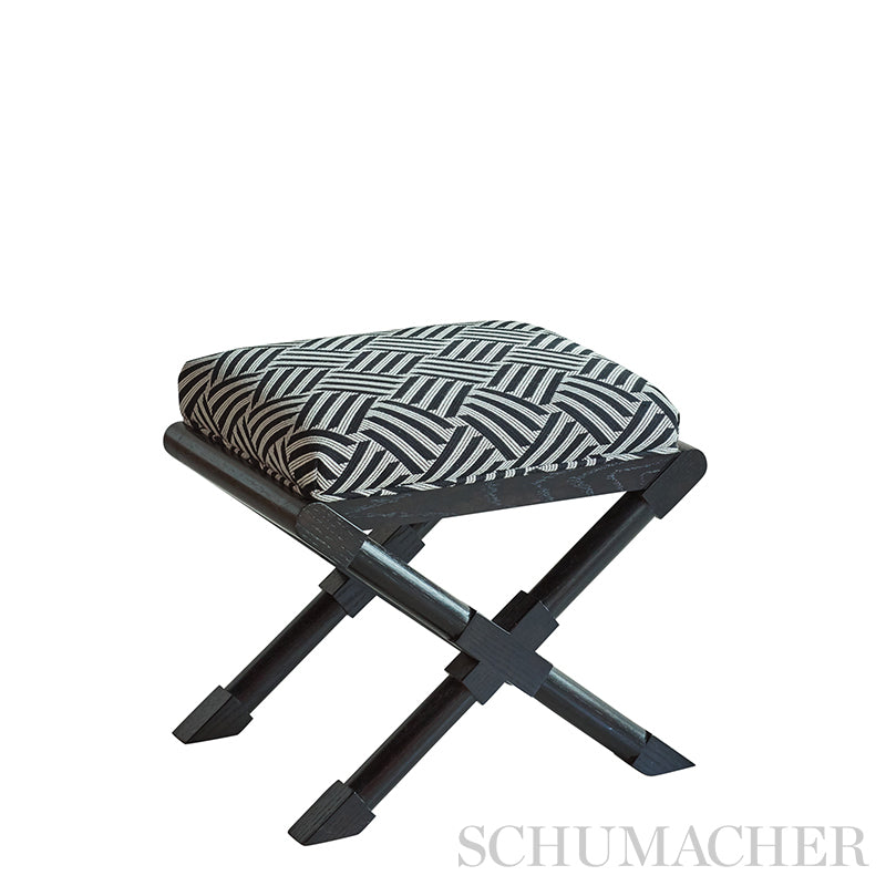SCHUMACHER  HAPPY TOGETHER CROSS HATCH PATTERN WOVENS,HIGH PERFORMANCE PATTERN WOVENS,HIGH PERFORMANCE BLACK   - 73451