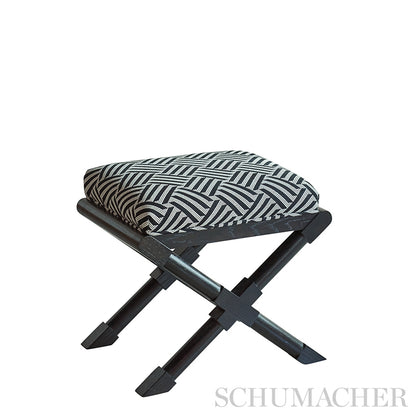 SCHUMACHER  HAPPY TOGETHER CROSS HATCH PATTERN WOVENS,HIGH PERFORMANCE PATTERN WOVENS,HIGH PERFORMANCE BLACK   - 73451