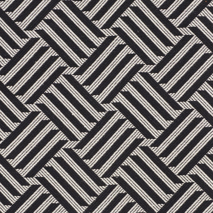 SCHUMACHER  HAPPY TOGETHER CROSS HATCH PATTERN WOVENS,HIGH PERFORMANCE PATTERN WOVENS,HIGH PERFORMANCE BLACK   - 73451