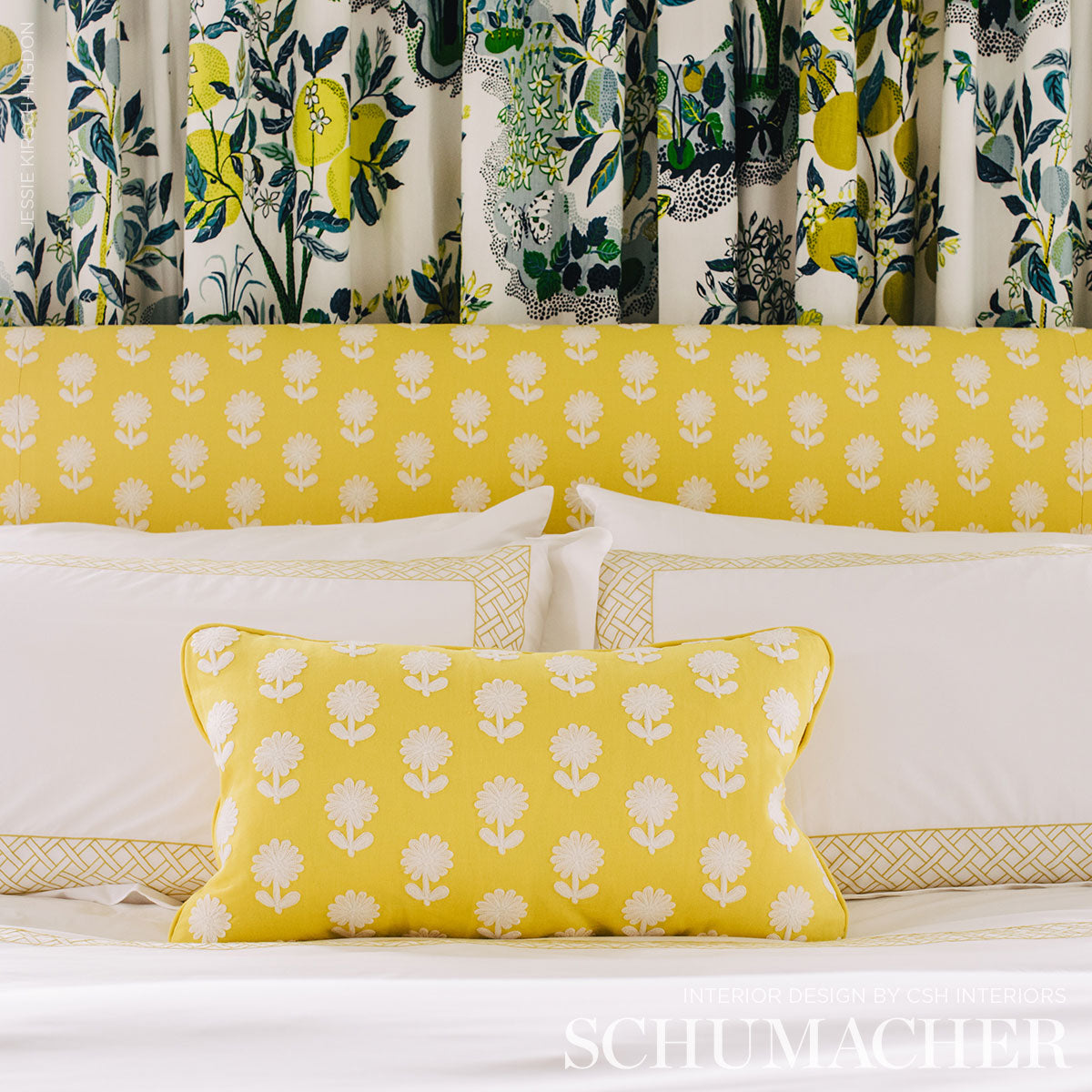 SCHUMACHER  HAPPY TOGETHER Paley Embroidery EMBROIDERIES EMBROIDERIES YELLOW   - 73480