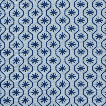 SCHUMACHER  HAPPY TOGETHER GIGI EMBROIDERY PATTERN WOVENS PATTERN WOVENS BLUE   - 73492