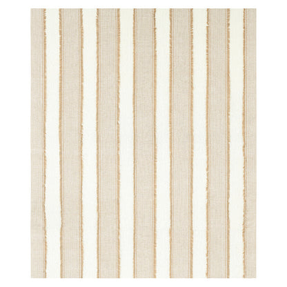 Beige sheer curtains in a neutral living room, light translucent panels hanging at a window.