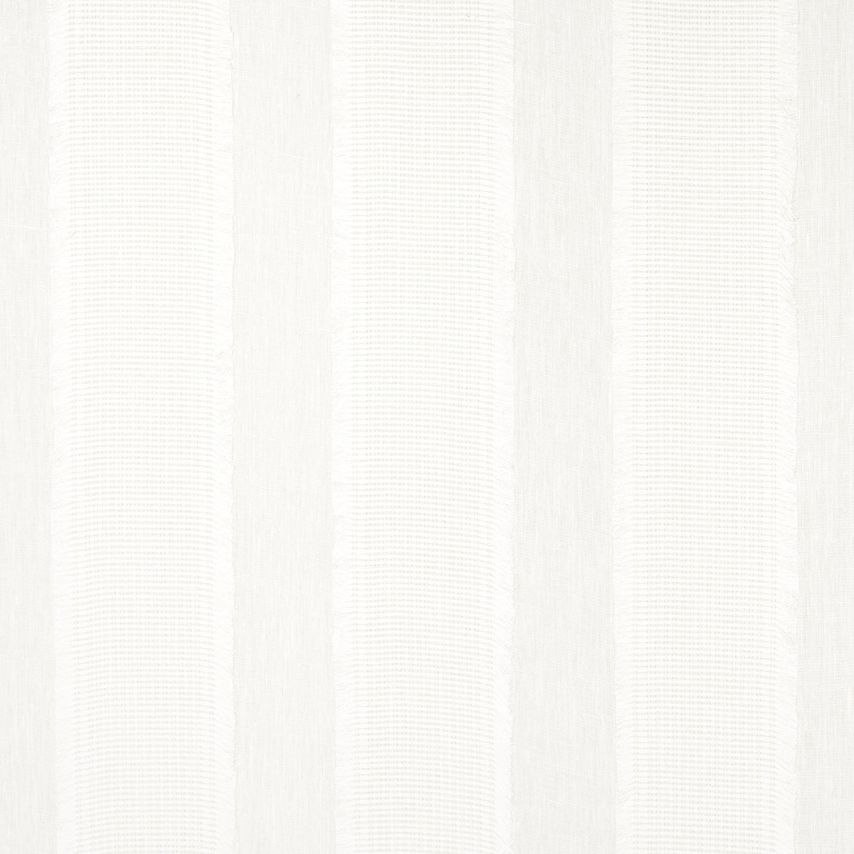 Ivory vertical striped sheer curtains with alternating textured weave and smooth panels.