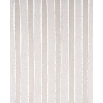 Neutral flax-colored sheer curtain fabric for casement windows with a subtle textured weave.