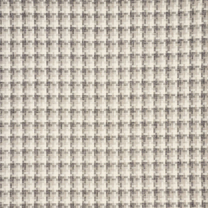 Charcoal boro plaid woven fabric with a small check pattern; versatile for upholstery or apparel.