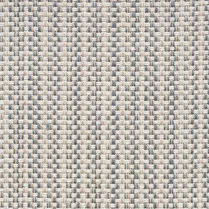 Close-up of beige-gray woven upholstery fabric with a tight checker pattern for sofas or cushions.
