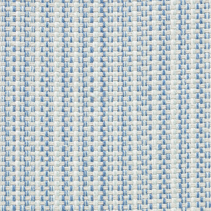 SCHUMACHER FABRIC  INDOOR/OUTDOOR LINEN RUSTIC BASKETWEAVE   SKY   - 73882