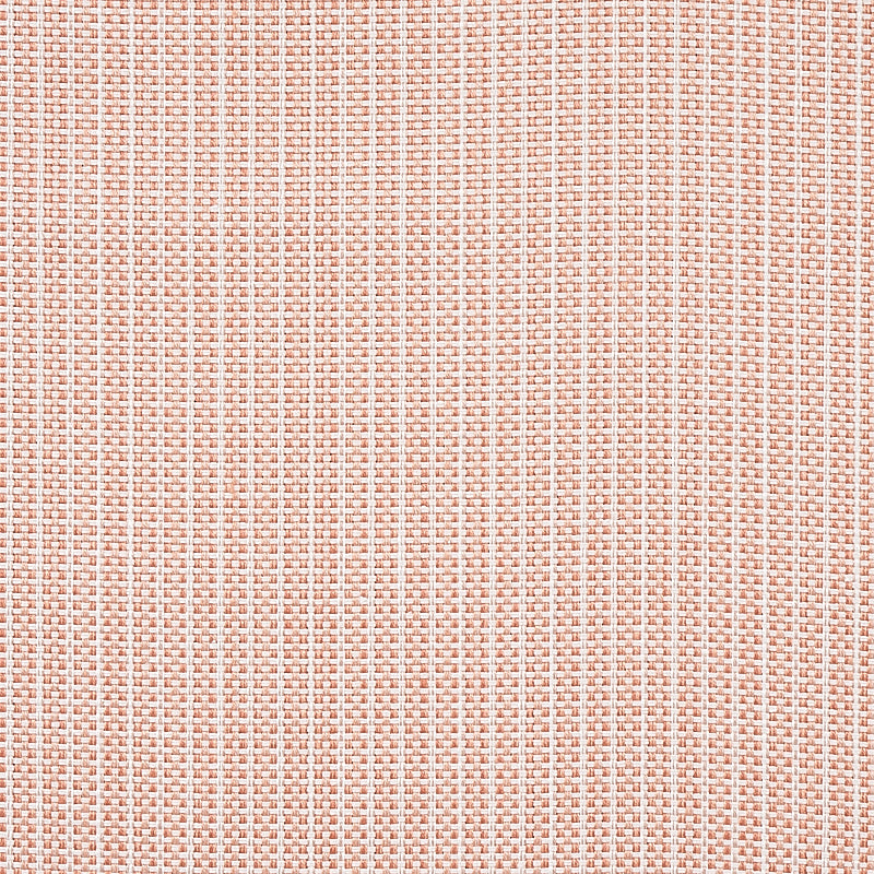 Peach woven fabric with white vertical stripes; linen-like texture, versatile for upholstery or apparel.