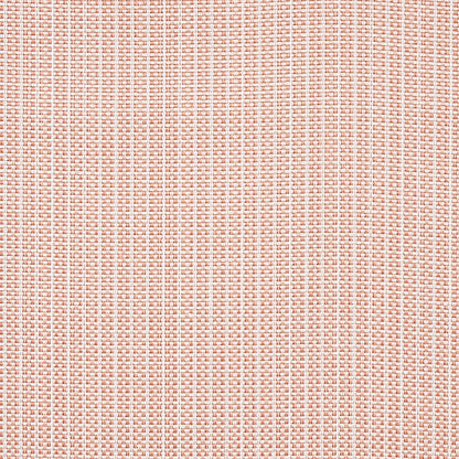 Peach woven fabric with white vertical stripes; linen-like texture, versatile for upholstery or apparel.