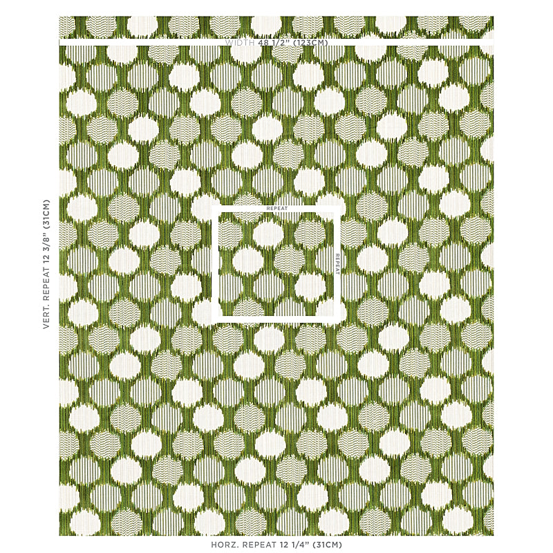 SCHUMACHER  CUT & PATTERNED VELVETS CIRQUE VELVET CUT VELVET CUT VELVET GREEN   - 73922