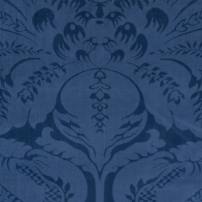 SCHUMACHER FABRIC  CUT & PATTERNED VELVETS CORDWAIN VELVET   SAPPHIRE   - 73950