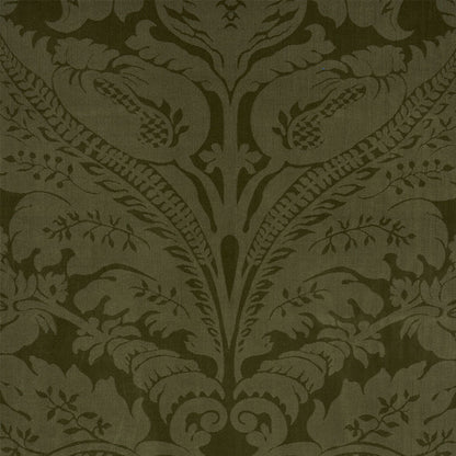 SCHUMACHER  CUT & PATTERNED VELVETS CORDWAIN VELVET EMBROIDERIES EMBROIDERIES OLIVE   - 73951