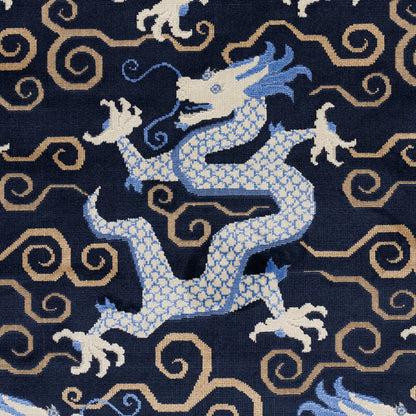 SCHUMACHER  CUT & PATTERNED VELVETS BIXI VELVET CUT VELVET,VELVETS CUT VELVET,VELVETS MIDNIGHT BLUE   - 73976