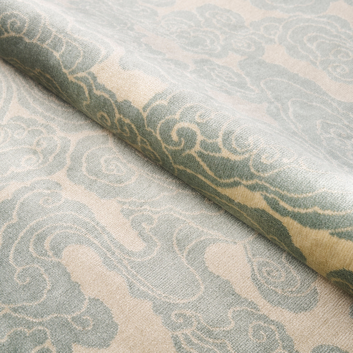 SCHUMACHER  CUT & PATTERNED VELVETS SOZAN VELVET   Mist   - 74063