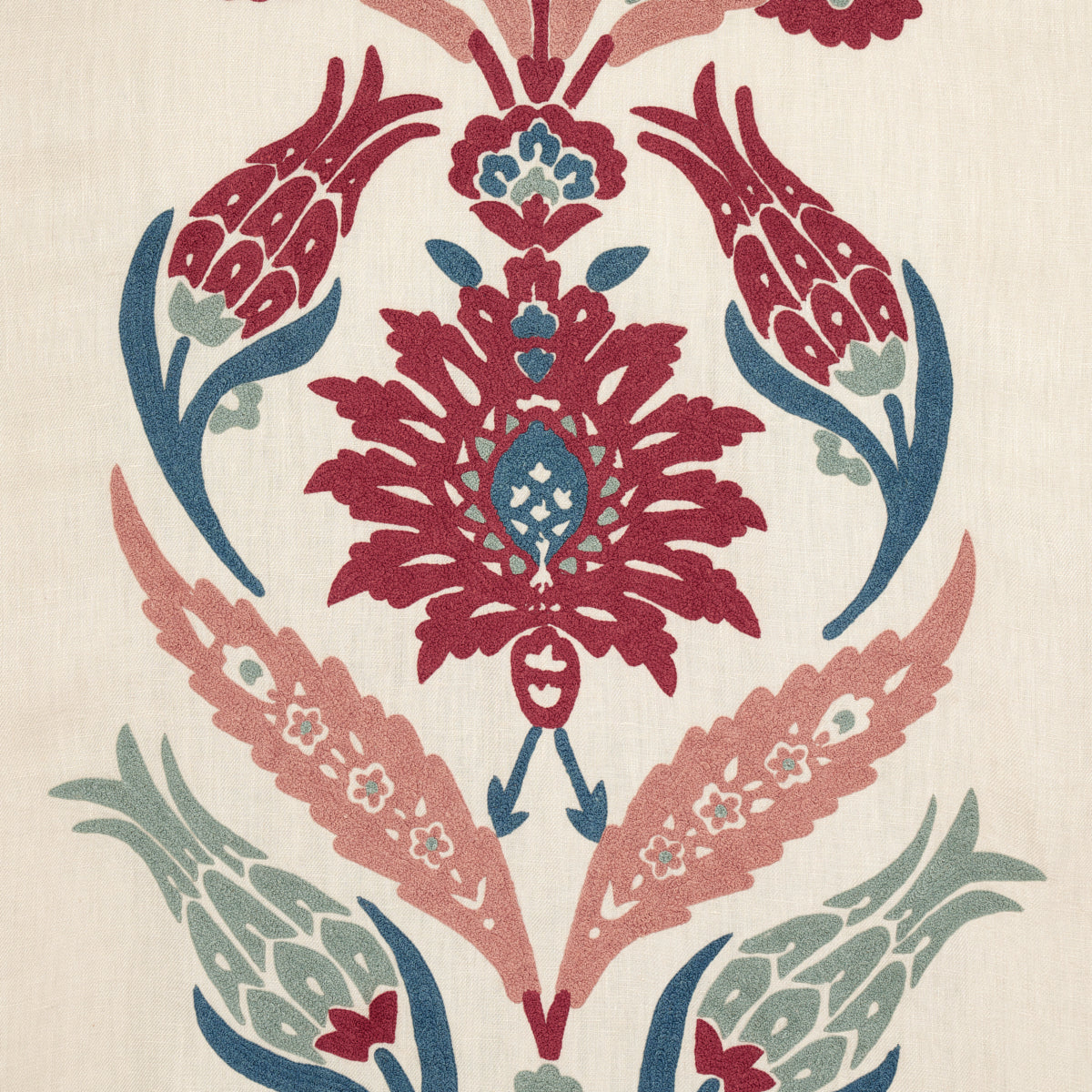 SCHUMACHER  PALAMPORE ANAGADA EMBROIDERY EMBROIDERIES EMBROIDERIES DUSTY ROSE   - 74140