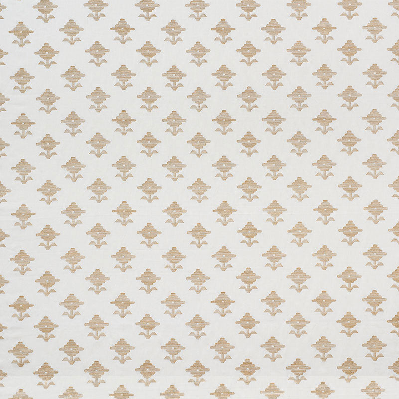 SCHUMACHER FABRIC  EASY ELEMENTS RUBIA EMBROIDERY   IVORY   - 74160
