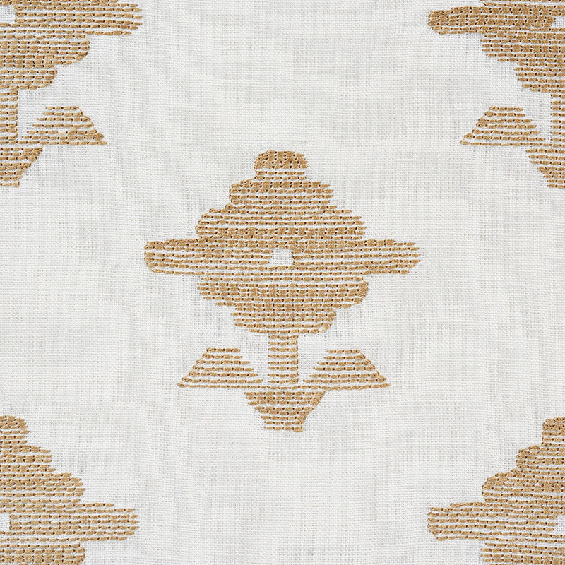 SCHUMACHER FABRIC  EASY ELEMENTS RUBIA EMBROIDERY   IVORY   - 74160