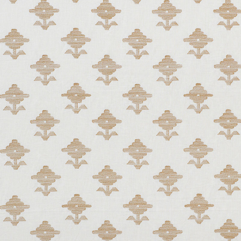 SCHUMACHER FABRIC  EASY ELEMENTS RUBIA EMBROIDERY   IVORY   - 74160