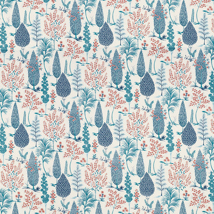 SCHUMACHER FABRIC  PALAMPORE PANDORA EMBROIDERY   DELFT & ROSE   - 74170