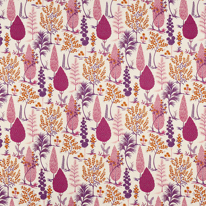 SCHUMACHER FABRIC  PALAMPORE PANDORA EMBROIDERY   AUBERGINE   - 74171