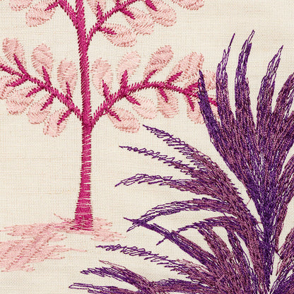 SCHUMACHER FABRIC  PALAMPORE PANDORA EMBROIDERY   AUBERGINE   - 74171