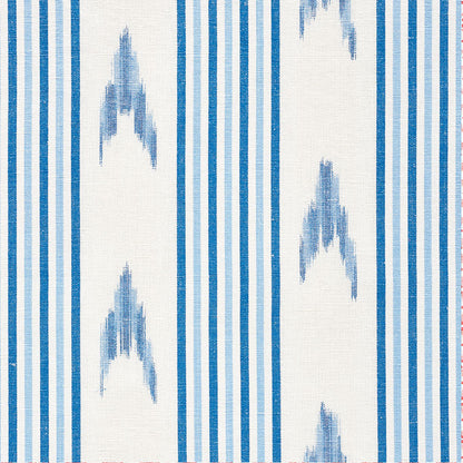 SCHUMACHER FABRIC  MARK D. SIKES SANTA BARBARA IKAT   INDIGO   - 74220