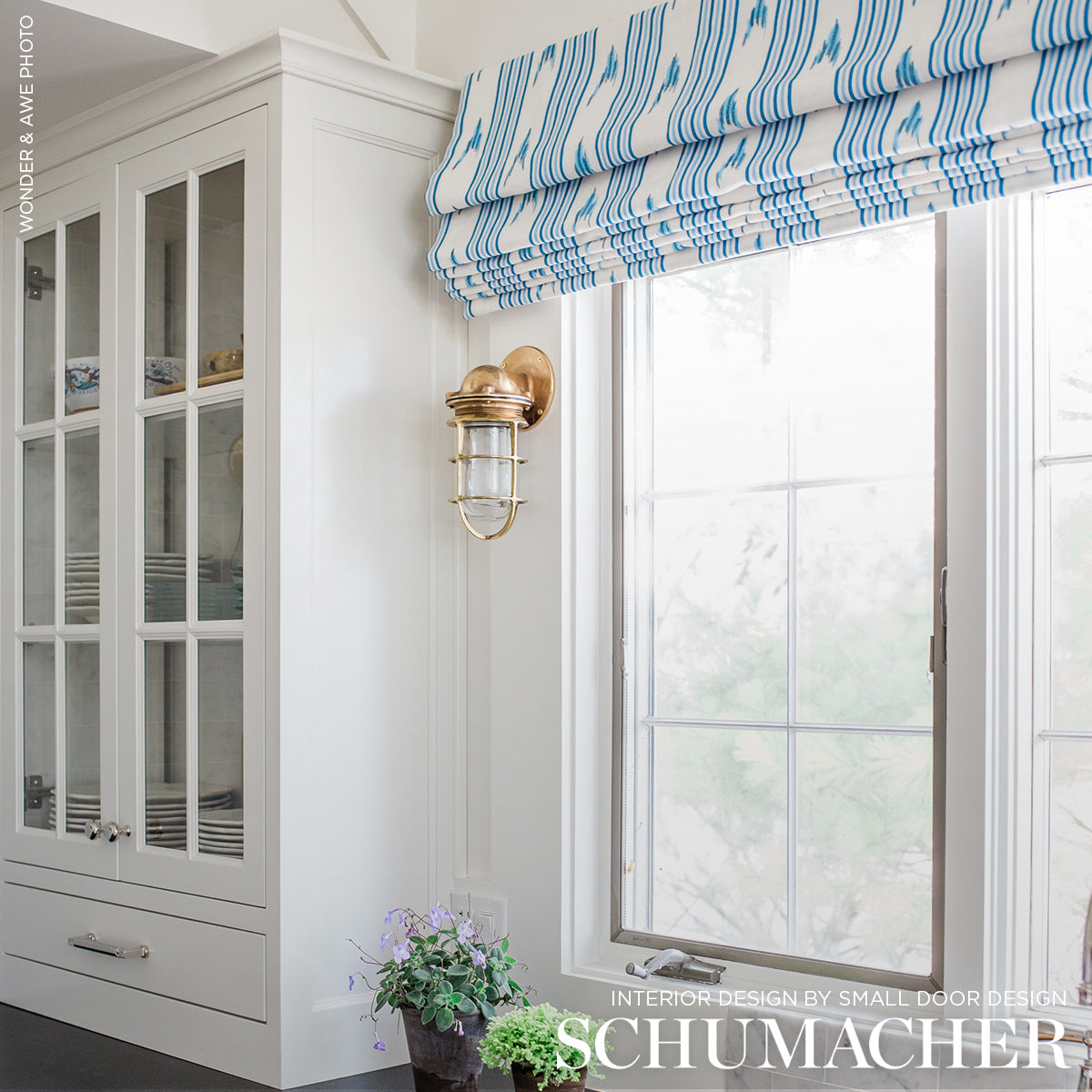 SCHUMACHER FABRIC  MARK D. SIKES SANTA BARBARA IKAT   INDIGO   - 74220