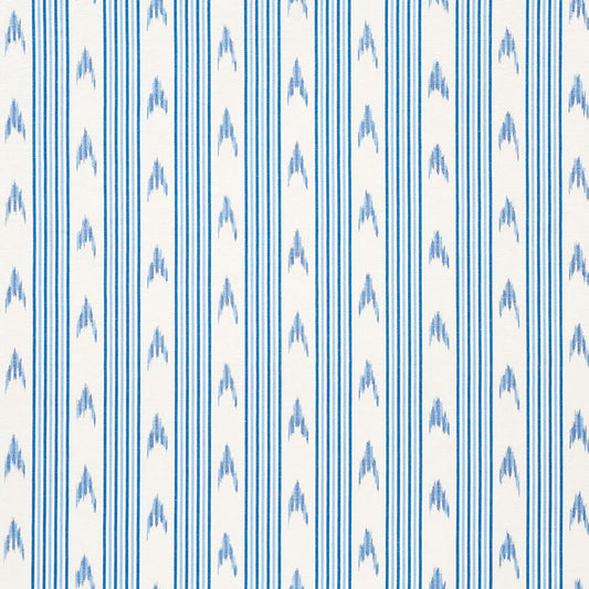 SCHUMACHER FABRIC  MARK D. SIKES SANTA BARBARA IKAT   INDIGO   - 74220