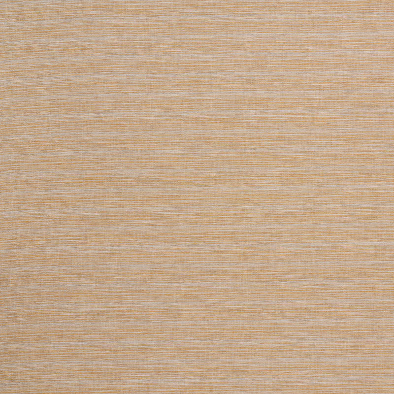 Ochre linen-like woven fabric swatch with subtle horizontal stripes; versatile upholstery or drapery fabric.