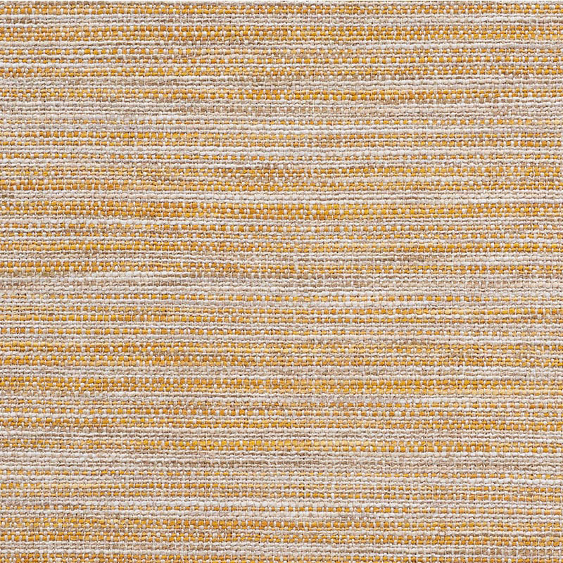 Woven fabric with beige, tan & yellow stripes; textured upholstery or rug material.
