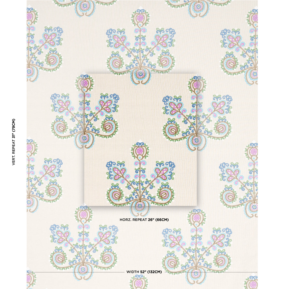 SCHUMACHER  BOHEMIA ESTRELLA EMBROIDERY EMBROIDERIES EMBROIDERIES JEWEL   - 74453