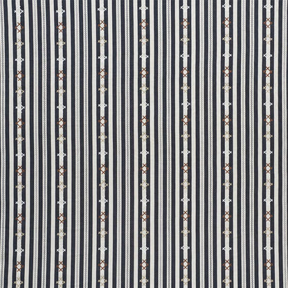SCHUMACHER  OPEN SKY RHODES STRIPE PATTERNED WOVENS,EMBROIDERIES PATTERNED WOVENS,EMBROIDERIES BLACK   - 74461