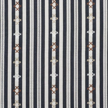 SCHUMACHER  OPEN SKY RHODES STRIPE PATTERNED WOVENS,EMBROIDERIES PATTERNED WOVENS,EMBROIDERIES BLACK   - 74461