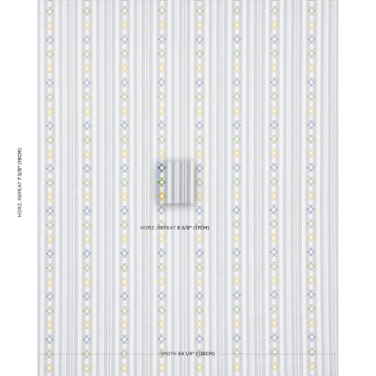 SCHUMACHER  OPEN SKY RHODES STRIPE PATTERN WOVENS PATTERN WOVENS SKY   - 74462