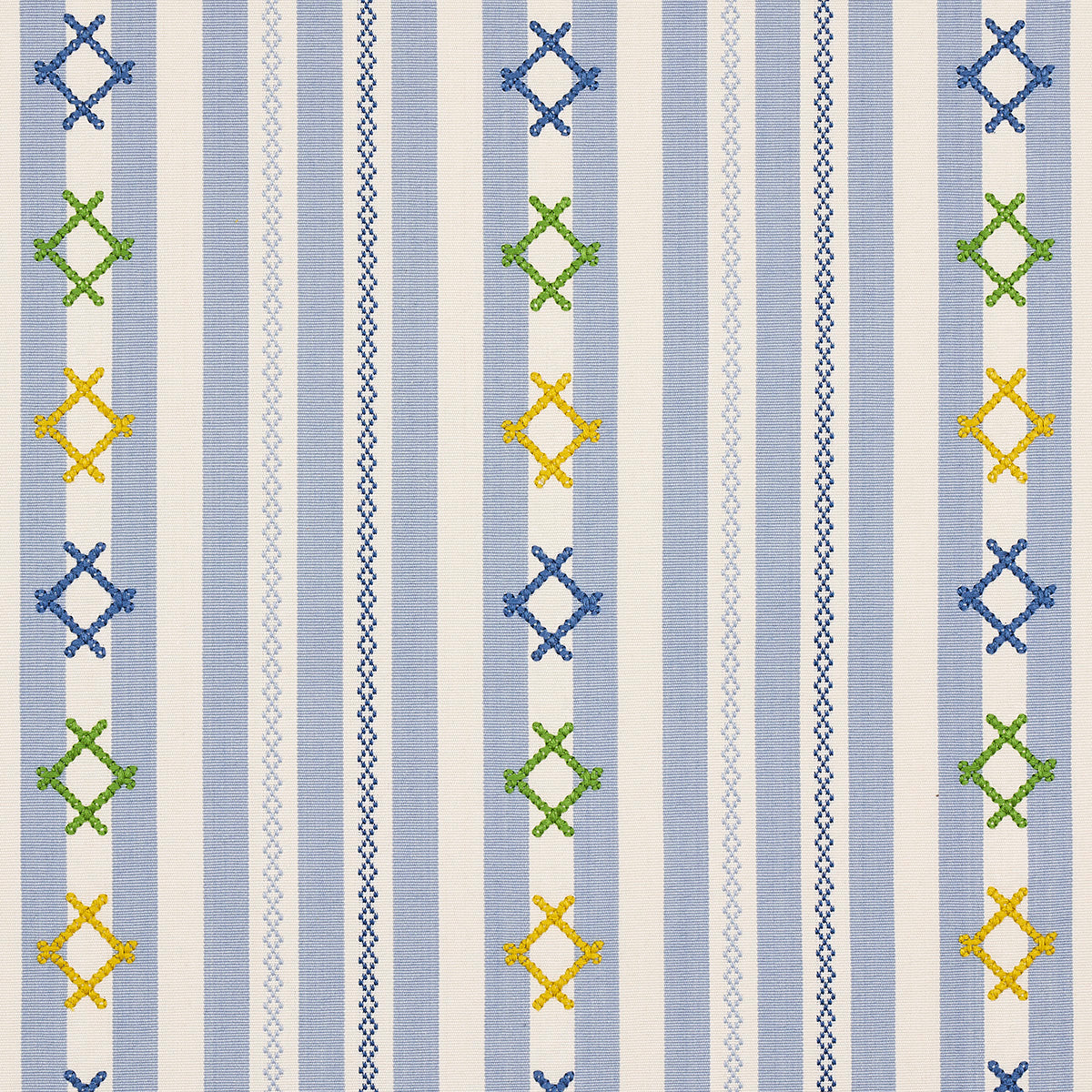 SCHUMACHER  OPEN SKY RHODES STRIPE PATTERN WOVENS PATTERN WOVENS SKY   - 74462