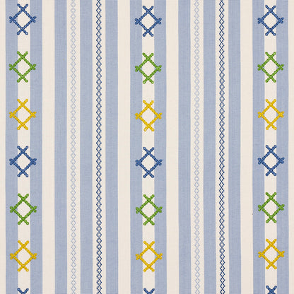 SCHUMACHER  OPEN SKY RHODES STRIPE PATTERN WOVENS PATTERN WOVENS SKY   - 74462