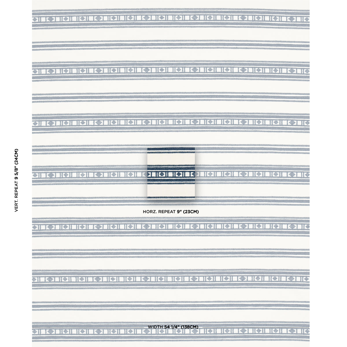 SCHUMACHER  MOON RIVER BUENA VISTA PATTERN WOVENS PATTERN WOVENS INDIGO   - 74483