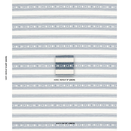 SCHUMACHER  MOON RIVER BUENA VISTA PATTERN WOVENS PATTERN WOVENS INDIGO   - 74483