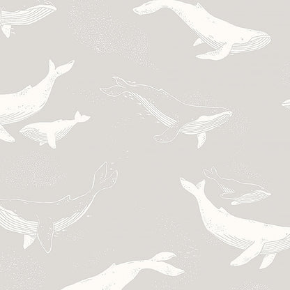 SCHUMACHER  Borastapeter WHALES   GREY   - 7452