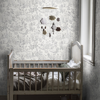 SCHUMACHER WALLCOVERING  BORASTAPETER FOREST FRIENDS   IVORY   - 7478