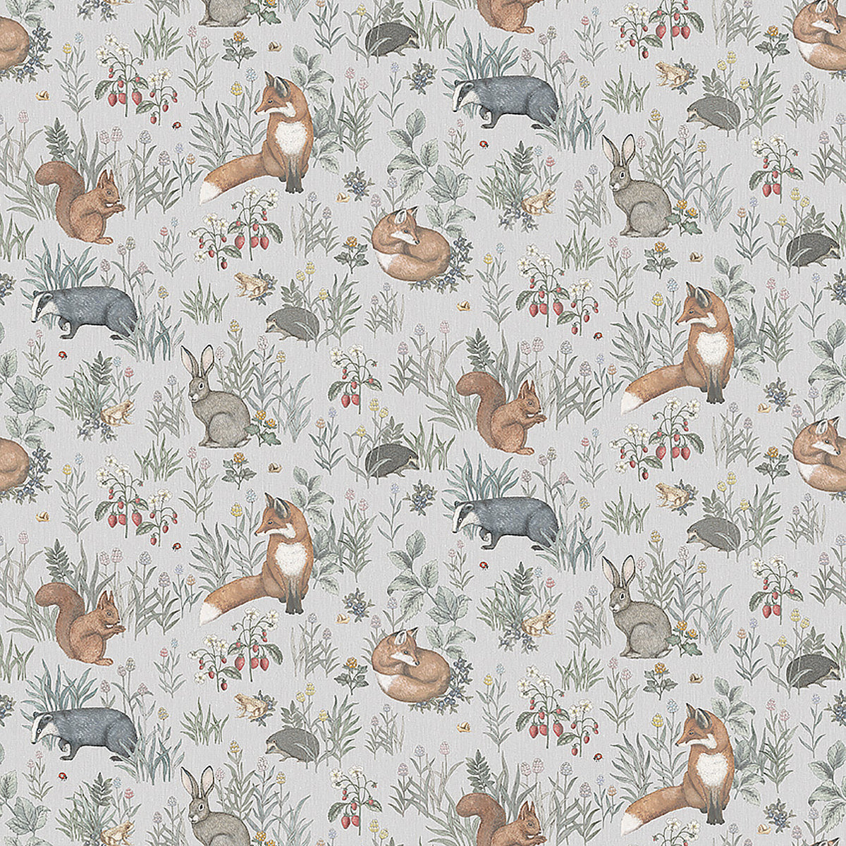 SCHUMACHER WALLCOVERING  BORASTAPETER FOREST FRIENDS MURAL   Multi   - 7480