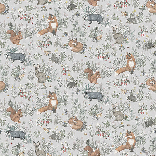 SCHUMACHER WALLCOVERING  BORASTAPETER FOREST FRIENDS MURAL   Multi   - 7480