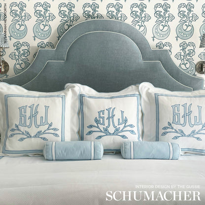 SCHUMACHER  PERFECT BASICS: CHENILLE FRANCO LINEN-BLEND CHENILLE CHENILLE,HIGH PERFORMANCE CHENILLE,HIGH PERFORMANCE SKY   - 75082