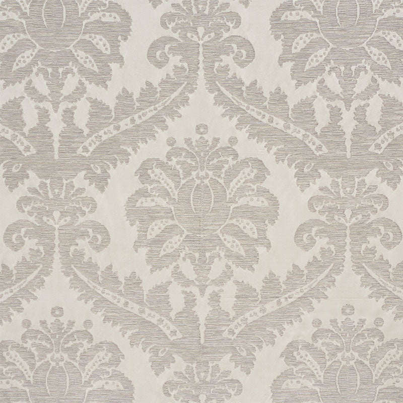 SCHUMACHER  RELAXED GLAMOUR CRAWFORD DAMASK PATTERN WOVENS PATTERN WOVENS PLATINUM   - 75150