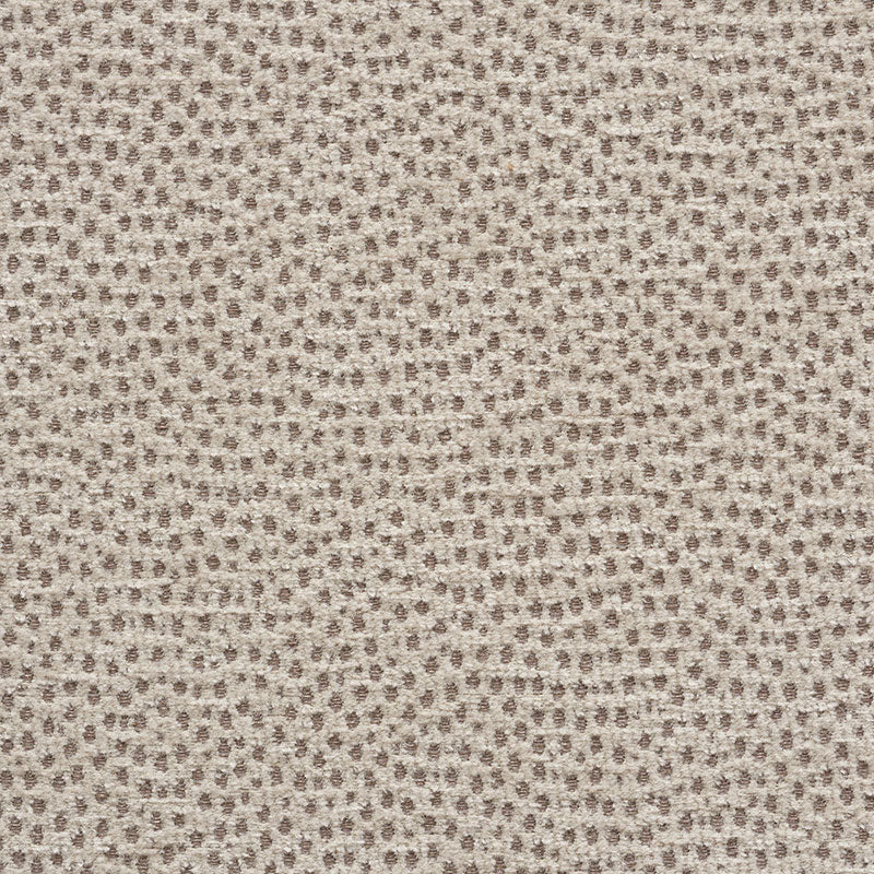 Zinc chenille fabric with a tiny brown pebble-dot texture; soft upholstery look for home decor.