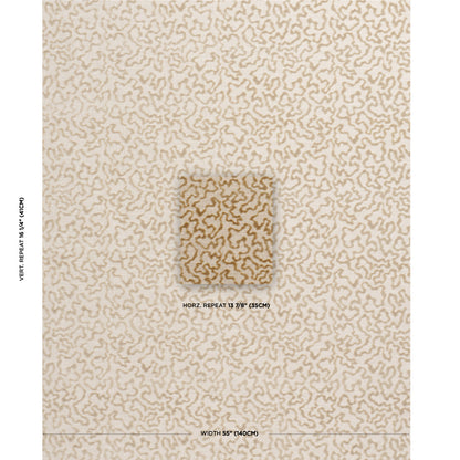 SCHUMACHER FABRIC  CUT & PATTERNED VELVETS JANIS VELVET   CHAMPAGNE   - 75224